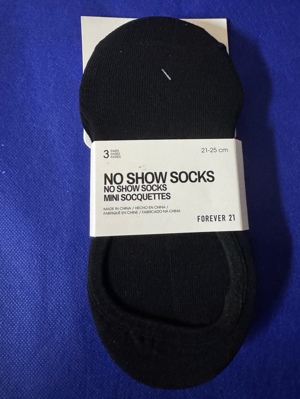 Forever 21 Black No-Show Socks - 3 Pack set - NWT comes in plastic